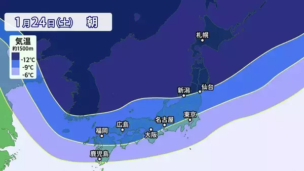 「【雪情報】名古屋などでも雪か “今季最強＆最長寒波”が襲来 平地も雪目安の寒気が列島に居座る  警報級大雪のおそれも 春の陽気から一転… 来週は“極寒” 最新の雪シミュレーション」の画像