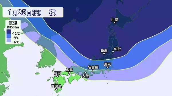 「【雪情報】名古屋などでも雪か “今季最強＆最長寒波”が襲来 平地も雪目安の寒気が列島に居座る  警報級大雪のおそれも 春の陽気から一転… 来週は“極寒” 最新の雪シミュレーション」の画像