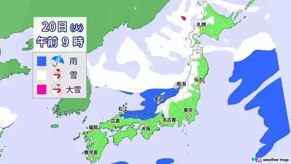 「【雪情報】名古屋などでも雪か “今季最強＆最長寒波”が襲来 平地も雪目安の寒気が列島に居座る  警報級大雪のおそれも 春の陽気から一転… 来週は“極寒” 最新の雪シミュレーション」の画像