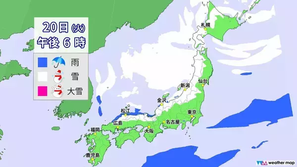 「【雪情報】名古屋などでも雪か “今季最強＆最長寒波”が襲来 平地も雪目安の寒気が列島に居座る  警報級大雪のおそれも 春の陽気から一転… 来週は“極寒” 最新の雪シミュレーション」の画像