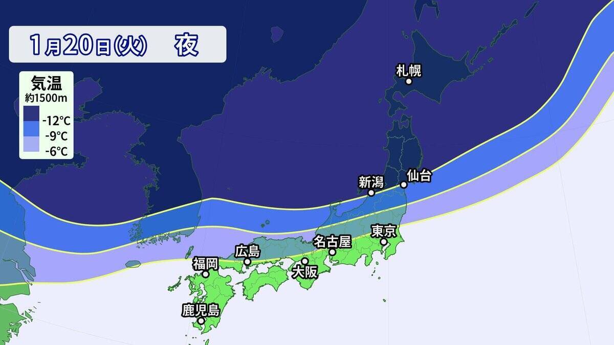 【雪情報】名古屋などでも雪か “今季最強＆最長寒波”が襲来 平地も雪目安の寒気が列島に居座る  警報級大雪のおそれも 春の陽気から一転… 来週は“極寒” 最新の雪シミュレーション