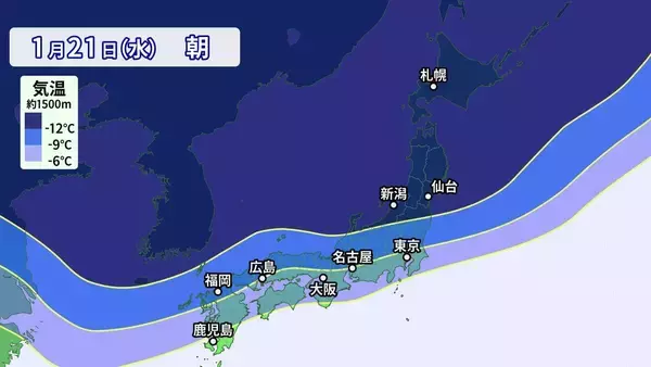 「【雪情報】名古屋などでも雪か “今季最強＆最長寒波”が襲来 平地も雪目安の寒気が列島に居座る  警報級大雪のおそれも 春の陽気から一転… 来週は“極寒” 最新の雪シミュレーション」の画像