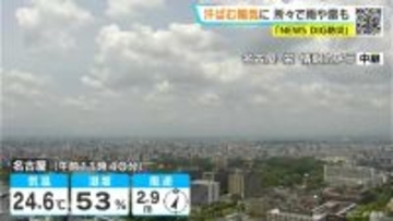 東海地方は広く晴れるも所々で雨 雷や急な強い雨に注意 予想最高気温は名古屋･岐阜で26℃ 愛知･岐阜･三重の天気予報（5/12 昼）