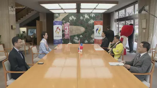 「1等・前後賞あわせて3億円 宝くじの｢バレンタインジャンボ｣ 収益の一部はアジア大会の財源に  大村知事｢気持ちをいただく以上はしっかり成功させたい｣」の画像