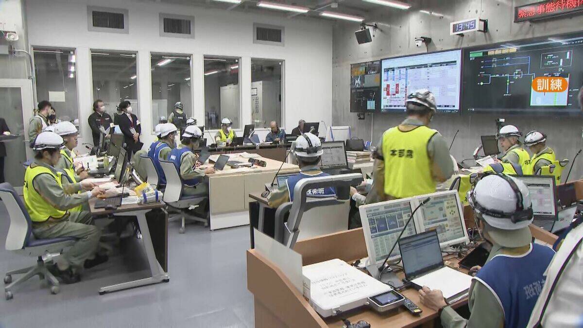 浜岡原発で巨大地震を想定した訓練 “データ不正問題”発覚後に初実施 再稼働審査は停止も｢日々の積み重ねが大事｣ 原子炉を冷やす手順などを確認