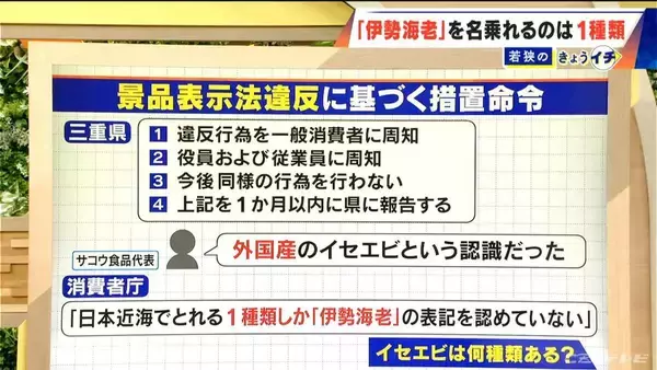 「ロブスターを“伊勢海老”として販売  伊勢海老を名乗れるのは世界で1種類だけ 3800個以上が消費者の手に ｢伊勢志摩みやげセンター王将｣」の画像