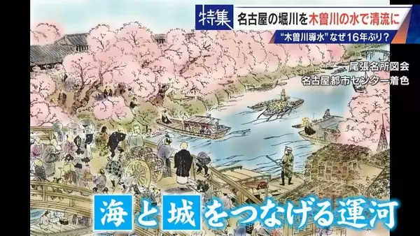 「名古屋の堀川 よどんだ水を木曽川からの導水で清流に!? その効果は… “常時導水”には高い壁」の画像