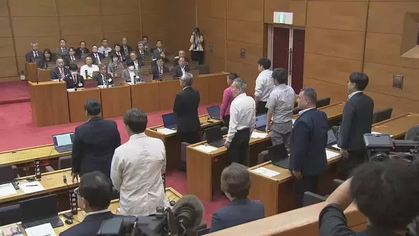 「愛知･豊橋市長への辞職勧告決議案を可決 “新アリーナ問題”で市議会最大会派の自民市議らが提出 市長｢重いものと認識｣」の画像