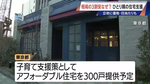 「2LDKで4万8000円も 相場より3割安い“アフォーダブル住宅” シングルマザーの住宅支援 日当たりや間取りにもこだわりが」の画像