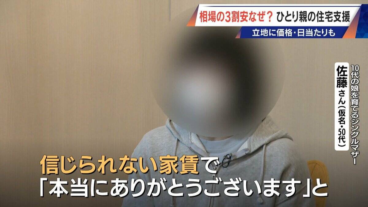 2LDKで4万8000円も 相場より3割安い“アフォーダブル住宅” シングルマザーの住宅支援 日当たりや間取りにもこだわりが