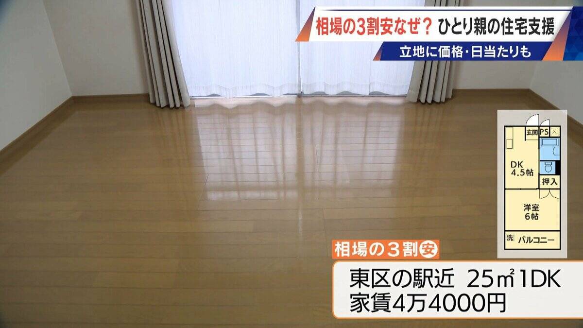 2LDKで4万8000円も 相場より3割安い“アフォーダブル住宅” シングルマザーの住宅支援 日当たりや間取りにもこだわりが