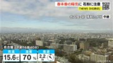 東海地方は春本場の陽気に 三重県を中心に花粉注意 来週月曜日までは4月並みの暖かさ続く 愛知･名古屋･岐阜･三重の天気予報（2/26 昼）