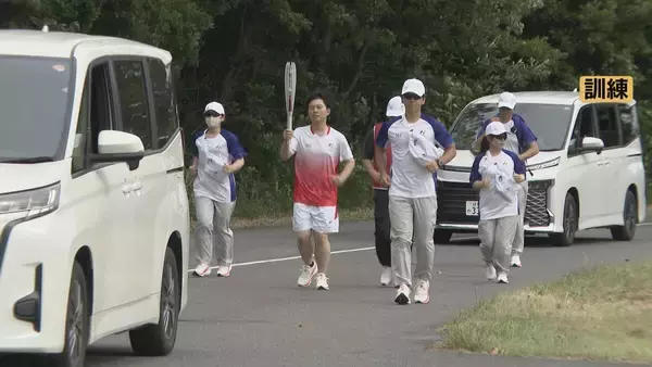 アジア大会｢聖火リレー｣ 観客がランナーに接近したら…警備訓練 本番は8月22日に名古屋城を出発