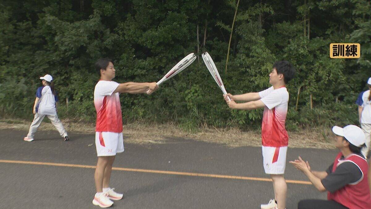 アジア大会｢聖火リレー｣ 観客がランナーに接近したら…警備訓練 本番は8月22日に名古屋城を出発