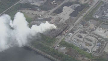 大同特殊鋼の工場敷地内で火事 鉄くずなど廃材を保管するスペースで… 鎮火のめど立たず 愛知･東海市
