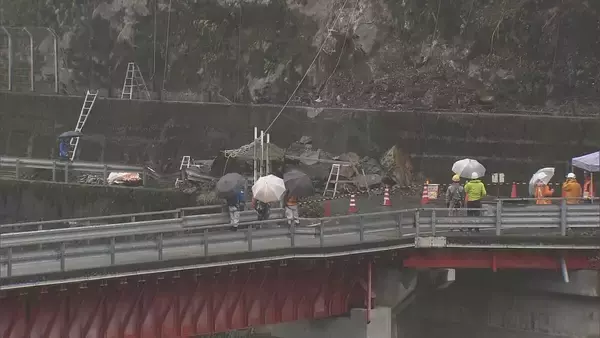 愛岐道路の土砂崩れの原因分析「雨水が岩盤の亀裂に入って凍り 亀裂を広げていた」