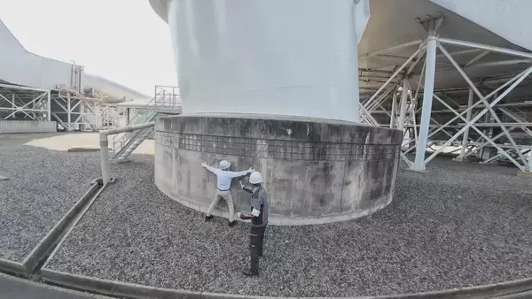 「高さ200メートルの“巨大煙突” 地震による倒壊への対策は？ 基礎に524本の杭 煙突が折れない対策も」の画像
