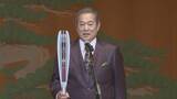 「“アジア大会100日前セレモニー” 公式アンバサダー･松平健さん｢大会盛り上げていきたい｣ 聖火リレーのトーチやユニフォームを披露」の画像2