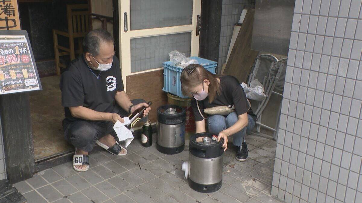 名古屋市豪雨から1週間 歩道などの補修は進むも…浸水した飲食店などは再開の見通し立たず…でも ｢泣いている場合じゃない」