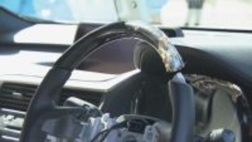 「日本のSUV車は市場価値が非常に高いので狙われる対象に」 実際に盗まれたSUV車を展示 自動車窃盗被害の防止を呼びかけ 愛知県警