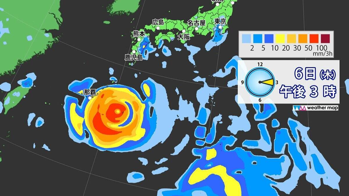 大型で非常に強い台風13号 沖縄付近に接近後… 北寄りに？ ｢ドルフィン｣ 今後の進路 雨シミュレーション【台風情報】