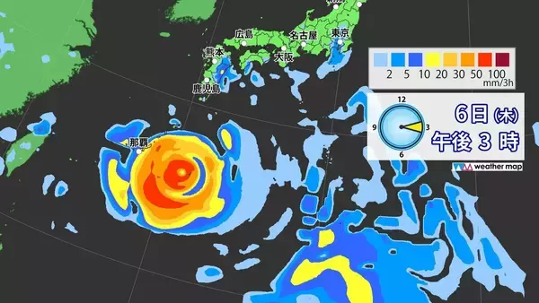 「大型で非常に強い台風13号 沖縄付近に接近後… 北寄りに？ ｢ドルフィン｣ 今後の進路 雨シミュレーション【台風情報】」の画像