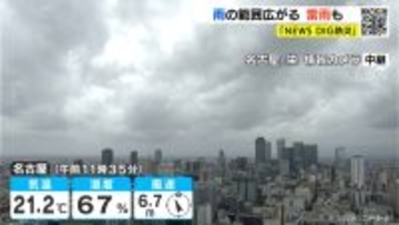 【天気】東海3県6日夕方以降は広い範囲で雨　7日昼過ぎから天気回復　８日以降は晴れ間が戻る予想　