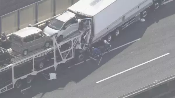 「車4台が絡む事故 50代くらいの男性が意識不明 20代男性がケガ 伊勢湾岸道 豊明IC～名古屋南JCT 下り線で通行止め」の画像