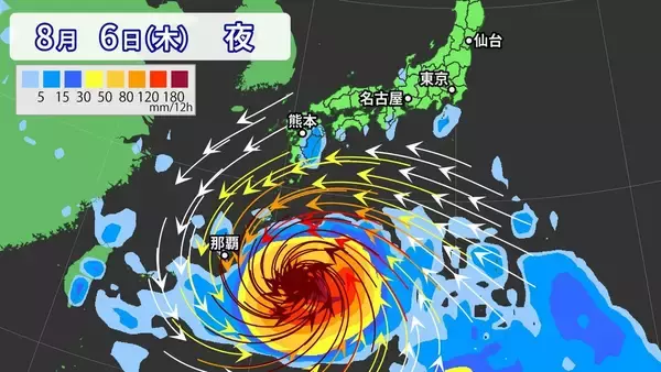 「大型で非常に強い台風13号｢ドルフィン｣ 熊本など九州にも影響のおそれ 今後の進路 雨･風シミュレーション【台風情報】」の画像
