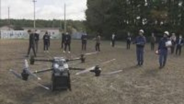 ドローンを使って｢燃料｣などの物資運ぶ実証調査 南海トラフ巨大地震などの災害時に山間部で集落が孤立したことを想定  三重･いなべ市