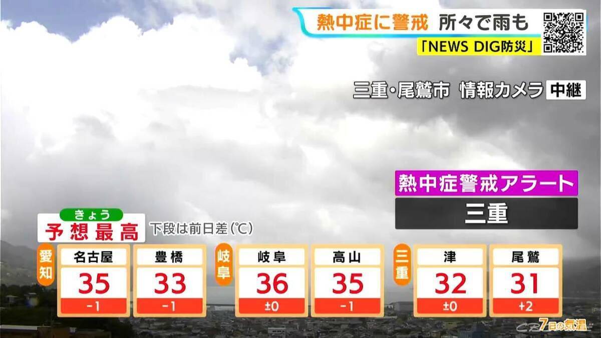週末は広く晴れ 山間部を中心に急な雨も きょうは天気不安定… 所々で雨予想 愛知･名古屋･岐阜･三重の天気予報（8/7 昼）