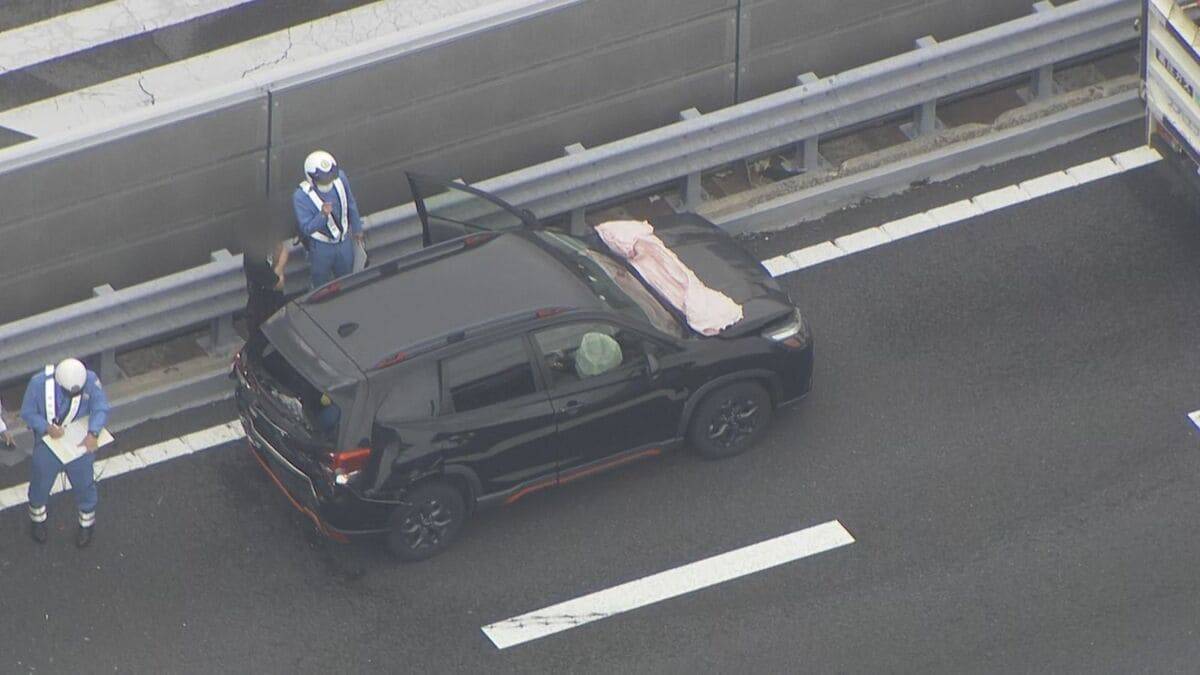 【速報】名神高速上り線の一宮IC付近で観光バスとトラックと乗用車あわせて3台がからむ事故 バスの乗客にけがはない模様