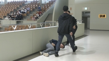 アジア大会前に会場で訓練 複数の観客が刺され “将棋倒し”も発生した想定…消防や警察 医師などが手順確認 愛知･岡崎市