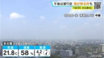 東海地方 午後は雨が降る所も…外出時は折りたたみ傘を あすも広く雨予想 愛知･名古屋･岐阜･三重の天気予報（3/30 昼）