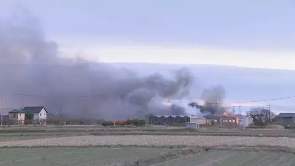 「【速報】｢火と黒煙が見える｣ 愛知･みよし市で火事 延焼中 燃えているのは倉庫か けが人の有無など確認中」の画像