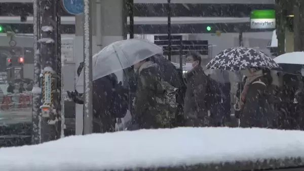 「東海地方の各地で雪 三重･いなべ市で積雪15センチ 新幹線遅延や高速道路の予防的通行止めも 名古屋は積雪なしも｢凍える寒さ｣に」の画像