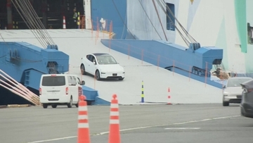 自動車輸入台数33年連続日本一の愛知･三河港 アメリカの電気自動車｢テスラ｣本格輸入始まる ｢ここから西日本をカバーしていく｣