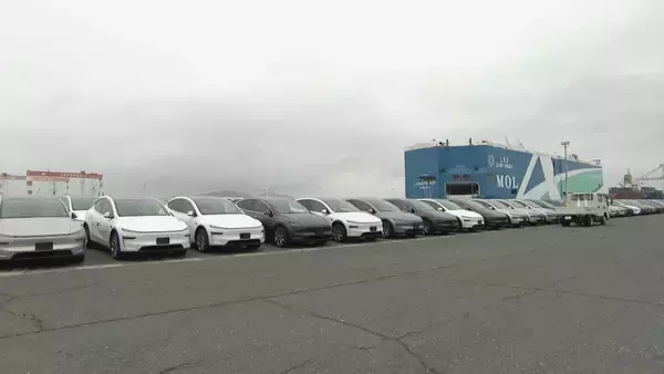 「自動車輸入台数33年連続日本一の愛知･三河港 アメリカの電気自動車｢テスラ｣本格輸入始まる ｢ここから西日本をカバーしていく｣」の画像