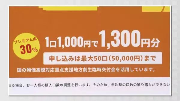 「名古屋の“プレミアム商品券” 5万円ではなく最大3万1000円に 応募者全員に行き渡るよう調整 クレジットカードなどでの支払い忘れないで！」の画像