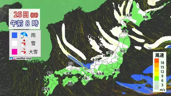 「【大雪情報】東海地方はいつ雪が降る？今夜は名古屋でも降雪予想 東海は25日（日）まで雪に警戒を 三重･いなべ市には｢大雪警報｣ 最新の雪シミュレーション」の画像