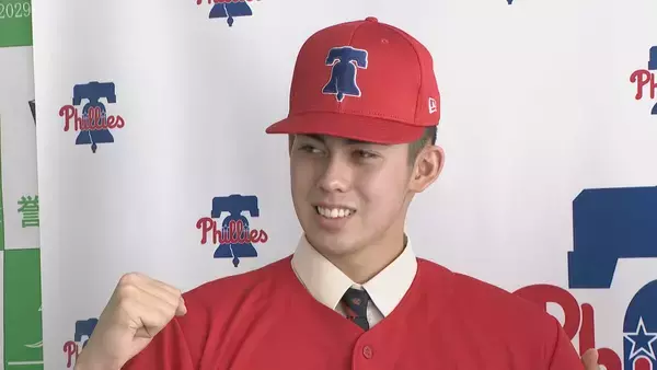 「｢大谷選手から三振を取りたい｣ 愛知の高校生がアメリカのメジャーリーグ｢フィリーズ｣とマイナー契約 誉高校のモレチ･アレシャンドレ投手」の画像