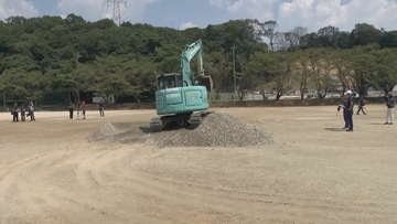 熊本･宇城市で仮設住宅の建設始まる 県職員｢1日でも早く完成して安心した生活を｣ 9月中の入居開始目指す