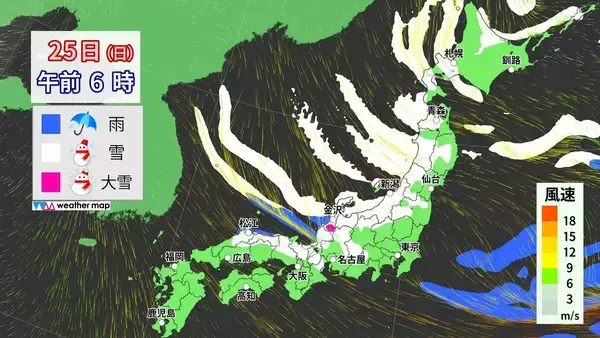 「【大雪情報】今夜から再び東海地方で雪予想 名古屋も雪か 週末にかけて岐阜を中心に警戒を 雪のシミュレーション 気象庁」の画像