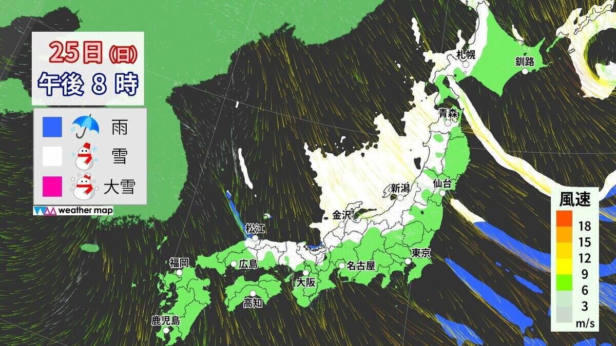 【大雪情報】今夜から再び東海地方で雪予想 名古屋も雪か 週末にかけて岐阜を中心に警戒を 雪のシミュレーション 気象庁