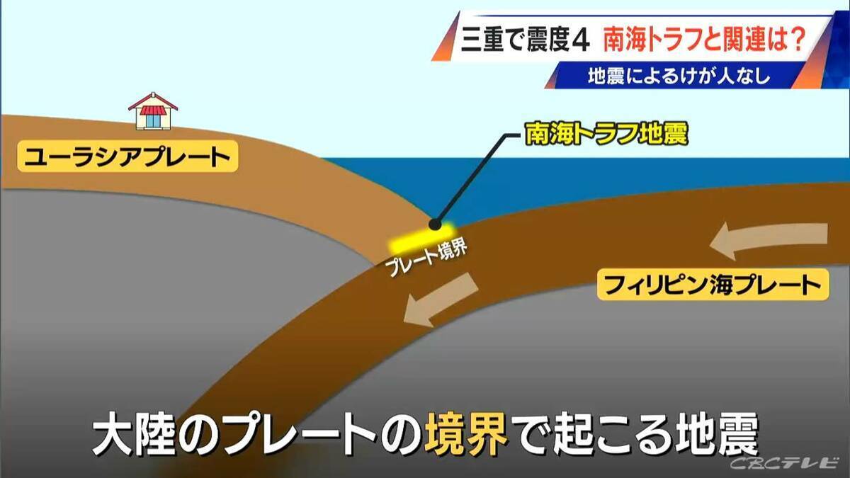 5月2日三重南部での震度4の地震 南海トラフ巨大地震との関係は？ 専門家｢メカニズムが異なる｣
