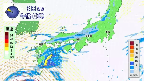 「東海地方は広く雨 非常に激しい雨も 今後の雨シミュレーション 愛知･名古屋･岐阜･三重の天気予報（9/3）」の画像