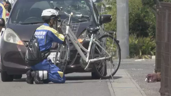 「自転車の女子高校生が車にはねられ意識不明の重体 車を運転していた36歳会社員の男性から話を聞く 愛知･清須市」の画像