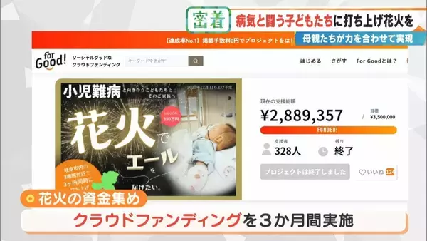 「病気と闘う子どもたちに「打ち上げ花火」を…感動の舞台裏に密着 5歳で旅立った息子にも届け「10分間のプレゼント」」の画像
