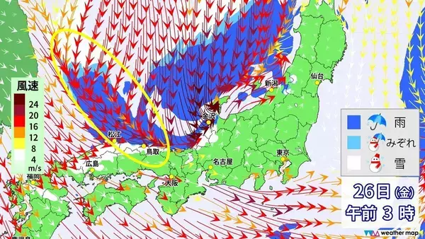 「週末は”寒波襲来” 名古屋も｢雪｣の可能性 26日（金）27日（土）は太平洋側で雪予想 年末年始は“2度”寒波がやってくる？最新の雪･雨シミュレーション」の画像
