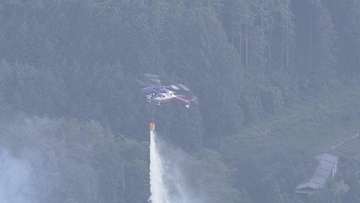 岐阜・恵那市の山林で火事 「煙と炎が上がった」との119番通報 男性が火を消そうとして手にケガ 約4時間後に消し止められる